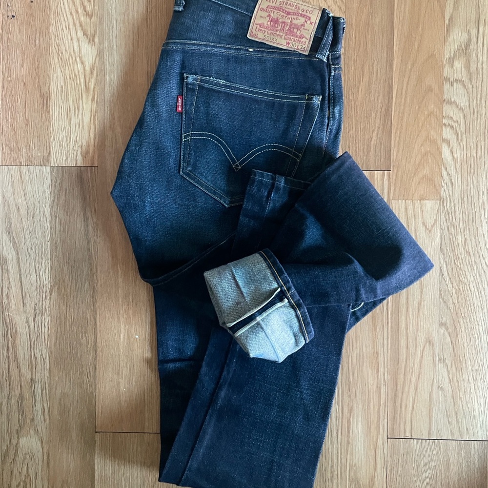 Vintage Levi’s Lot 501XX Selvedge Denim Jeans 30x34 Red Tab BIG E, Made in USA